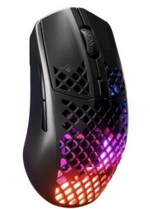 (1) SteelSeries Aerox 3 Wireless - Holey RGB Gaming Mouse - Ultra-lightweight Water Resistant Design - 18K DPI TrueMove Air Optical Sensor- Onyx<br/><br/>