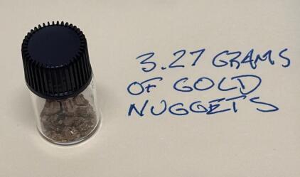 3.27 Grams Gold Nuggets, Approx. 3/4-1 Inch Vial