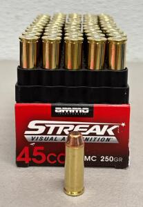 Ammo Incorporated Streak Visual Ammunition, .45 Colt, 250GR, 50 Rounds