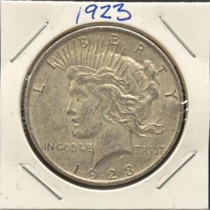 1923 Peace Dollar Coin, 90% Silver, Philadelphia Mint