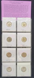 (8) Brilliant Uncirculated Roosevelt Dimes 1970, 1973, 1975D, 1977D, 1978, 1979, 1980 & 1981
