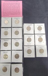 (1) Westward Journey Nickel Series (6) Old Jefferson Nickles 1941, 1942, 1946, 1947S, 1954 & 1959