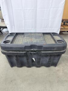 (1) Black Pastic Storage Box - 21&rdquo;Hx21&rdquo;Dx38&rdquo;W