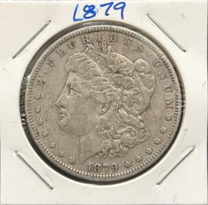 1879 Morgan Silver Dollar, Liberty Head, Eagle Reverse