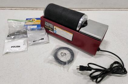 (1) Electric Rotary Rock Tumbler Double Drum W/ Grit Accessories
