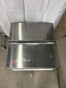 (2) Stainless Steel Laundry Pedestals - 14&rdquo;Hx27&rdquo;Wx28&rdquo;D