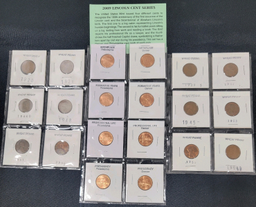 (1) 2009 Lincoln Cent Series (12) Wheat Pennies