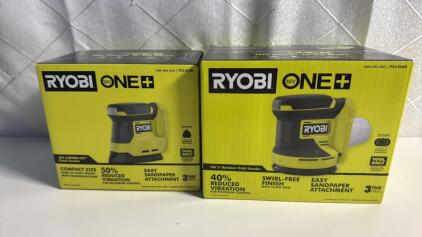 (1) Ryobi 18v Corner Sander (1) Ryobi 18v 5&rdquo; Orbital Sander. ( Both Are Tool Only)