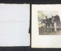 Antique “School Of Westpoint Mounted And Unmounted 1889” Army And Navy Original Engravings By G.B Copyright 1891