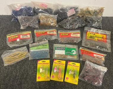 Collection Of Soft Fishing Lures