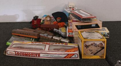 Variety Of Collectable Toy Trains And Accessories, Vintage Ceramic Dolls And More