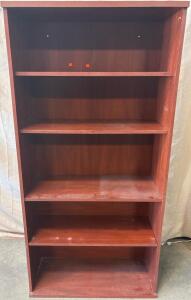 Large Wooden Bookcase H 6&rsquo; 1&rdquo; W 2&rsquo; 11.5&rdquo; L 1&rsquo; 2.5&rdquo;