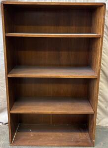 Wooden Bookshelf H 4&rsquo; W 2&rsquo; 6&rdquo; L 1&rsquo; 1&rdquo;