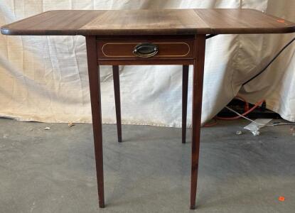 Side Table With Folding Sides H 2&rsquo; 3&rdquo; W 3&rsquo; 1.5&rdquo; L 2&rsquo;