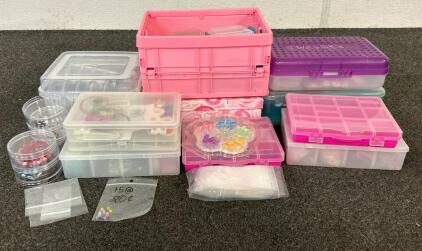 Bracelet Making Kit Including Various Beads, String, Organizers