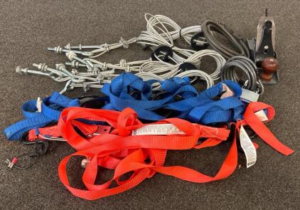 (4) Wire Rope Kits, (2) Ratchet Straps, And More