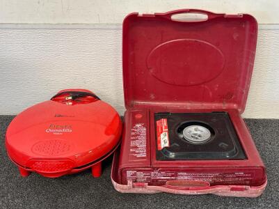 Fiesta Quesadilla Maker With Camp Chef Portable Butane Gas Stove