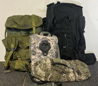 Vintage US Army ALICE Pack, Western Pack Backpacking Pack, Hydration Pack & Hand Warmer Pack