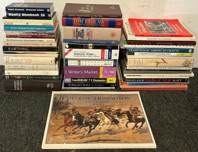 Collection Of Books Including History Books, Craft Books, Manuals, Novels & More