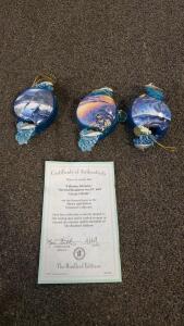 (3) Above and Below" Dolphin Ornaments from The Bradford Exchange,