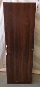 Store-It-All Wood Composite Utility Storage Cabinet in a Dark Walnut Finish. 70"x24"x17