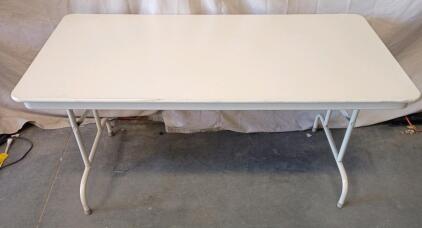 White Folding Table 60"x30"x29"