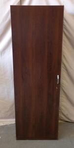 Store-It-All Wood Composite Utility Storage Cabinet in a Dark Walnut Finish. 70"x24"x17