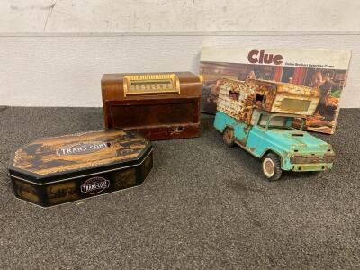 Vintage Bendix Aviation Corporation Radio, Vintage Tonka Toy Camper Pick-Up Truck