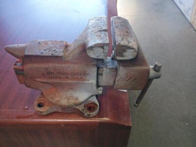 Vintage Craftsman Bench Vise, Model Number 506-61800.