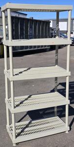 Keter 5-Tier Plastic Storage Shelf - 76"H x 36"W x 18"D
