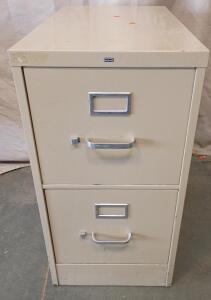 Two-Drawer Vertical Metal Filing Cabinet 29"x27"x17"