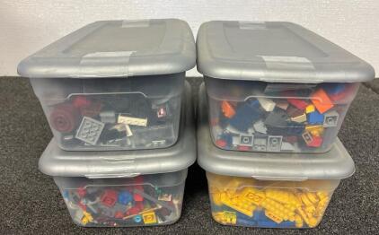 (4) Totes Of Various Legos