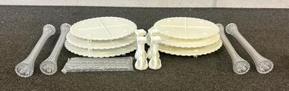 (2) Sets Of Layered Cake Stands