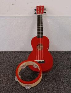 Mahalo Mini Guitar W/ Tambourine