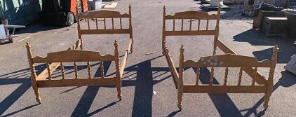 (2) Bedframe Length-78"-Height-30"-Width-40"