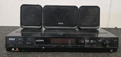 RCA Dolby Digital Pro Logic II Digital Sound Processor W/ Speakers- Powers On