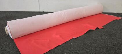Roll Of Red Textured Upholstery Fabric- 58" Width Unknown Length