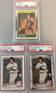 PSA Graded Basketball And Baseball Cards Including Larry Bird Celtics And 2020 Anthony Volpe &ldquo; New York Yankees&rdquo;