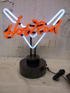 "Hot Rod" Table Top Neon Sign (New In Box) 12"x12"