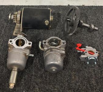(3) Briggs & Stratton Carburetors, (1) B&S Motor, & (1) B&S Camshaft