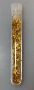 Vial Containing Gold Leaf/Flakes
