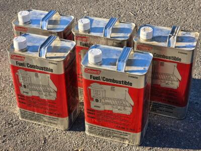 (5) Coleman 1 Gallon Fuel Cans