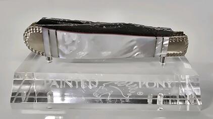 Painted Pony Pocket Knife On Magnetic Display Stand