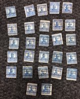 (27) 5-Cent Theodore Roosevelt Blue Stamps