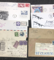 (5) First Day Issued Stamped Postcards And More