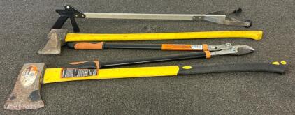 (2) Splitting Mauls, (1) Bolt Cutter, And (1) EZ Reacher