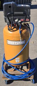Craftsman 6HP 30 Gallon Air Compressor w/ Air Hose on Rolling Base