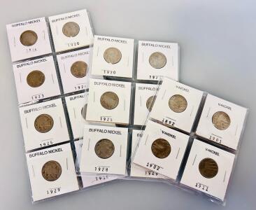Vintage Buffalo Nickels And V-Nickels (Various Dates)