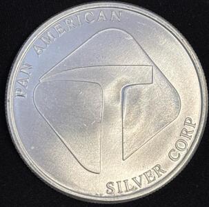 Troy 1oz .999 Fine Silver Pan American Silver Corp Coin