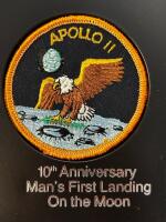 Fisher Space Pen and Apollo II Patch - 10th Anniversary Man's Landing On The Moon - 2